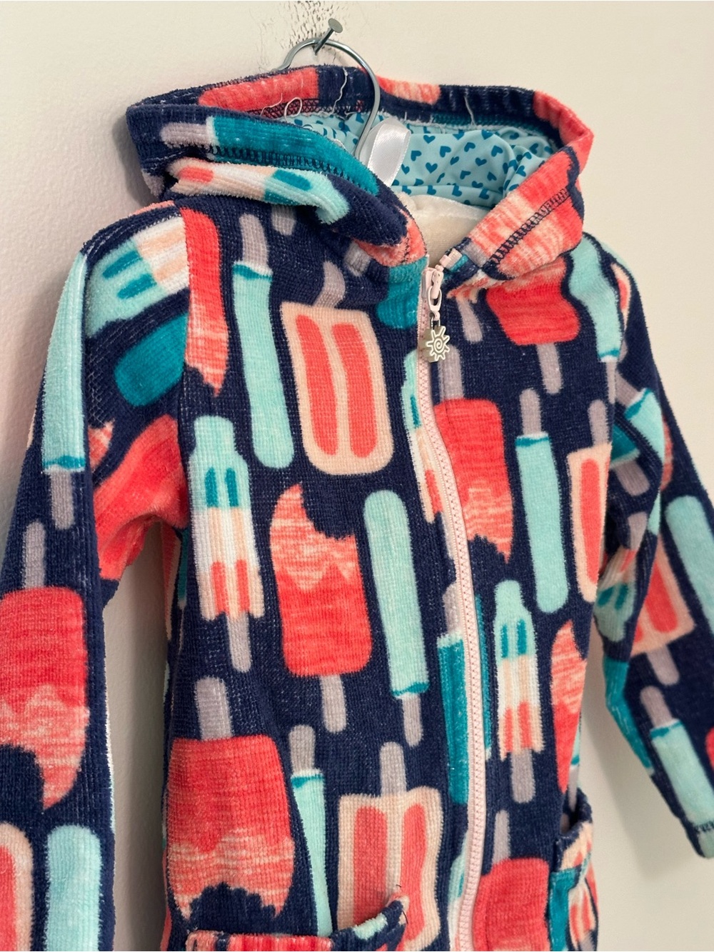 UV Skinz Girl’s UPF 50+ 100% Cotton Hooded Terry Beach Cover-Up